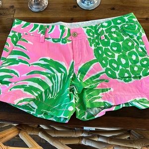 Lily Pulitzer Pink, green and white shorts